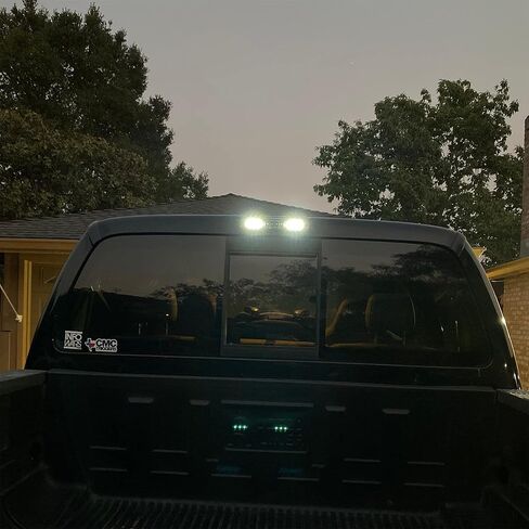 فرامل ثالثة عالية الإضاءة باللون الأحمر/الأبيض مع 12 عدسة دخان LED غطاء كروم متوافق مع Ford F250 F350 F450 F550 1999-2016 Super Duty 1993-2011 Ford Ranger in Kuwait