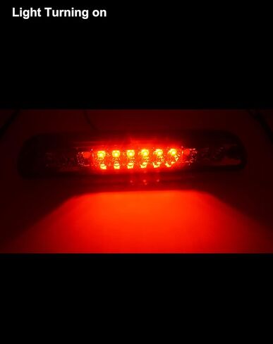 فرامل ثالثة عالية الإضاءة باللون الأحمر/الأبيض مع 12 عدسة دخان LED غطاء كروم متوافق مع Ford F250 F350 F450 F550 1999-2016 Super Duty 1993-2011 Ford Ranger in Kuwait