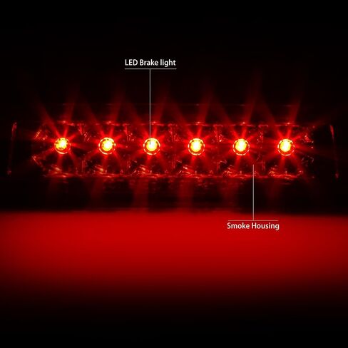 DNA MOTORING 3BL-JW97-LED-BK-SM Black Housing LED Third Tail Brake Light [Compatible with 97-06 Jeep Wrangler] in Saudi Arabia