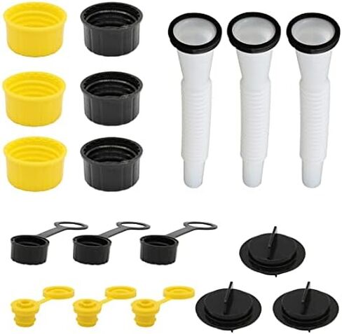 3Pcs Universal Gas Can Spout Replacement Improved Design Flexible Pour Nozzle Kit with Gasket Stopper Vent Cap Screw Caps in Saudi Arabia