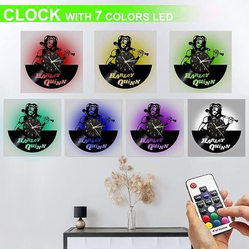ساعة حائط من الفينيل LED لتزيين المنزل، والكريسماس، والهالوين وغيرها من ديكورات الحفلات، وتصميم المكان، وعرض فن الطاولة. in Kuwait