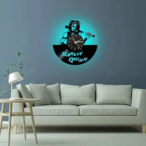 ساعة حائط من الفينيل LED لتزيين المنزل، والكريسماس، والهالوين وغيرها من ديكورات الحفلات، وتصميم المكان، وعرض فن الطاولة. in Kuwait