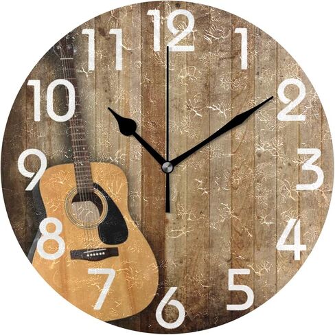 Naanle Little Prince and Fox Sitting on Grass Under Starry Sky Print Round Wall Clock Decorative, 9.5 Inch Battery Operated Quartz Analog Quiet Desk Clock for Home,Office,School in Kuwait