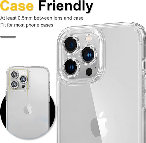 واقي عدسة الكاميرا لهاتف iPhone 14 Pro 6.1 بوصة & iPhone 14 Pro Max 6.7 بوصة، واقي عدسة الكاميرا من الزجاج المقسى، غطاء حلقة عدسة من سبائك الألومنيوم مناسب لهاتف iPhone 14 Pro/iPhone 14 Pro Max (أحمر) in Kuwait