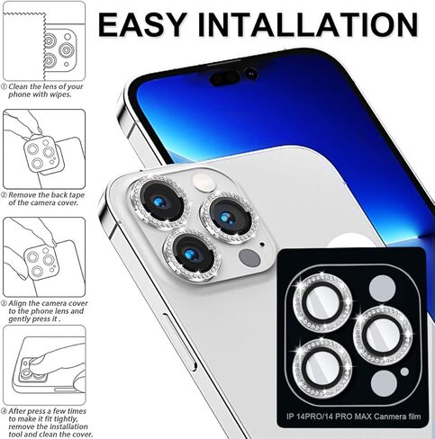 واقي عدسة الكاميرا لهاتف iPhone 14 Pro 6.1 بوصة & iPhone 14 Pro Max 6.7 بوصة، واقي عدسة الكاميرا من الزجاج المقسى، غطاء حلقة عدسة من سبائك الألومنيوم مناسب لهاتف iPhone 14 Pro/iPhone 14 Pro Max (أحمر) in Kuwait