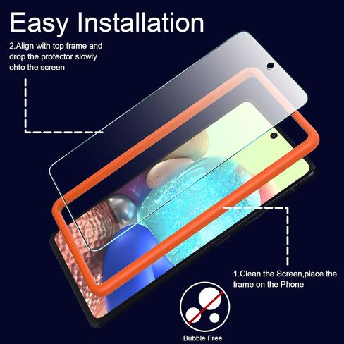 Coolpow 【3+3 عبوات】مصممة لواقي شاشة Samsung Galaxy A71 5G واقي شاشة Samsung A71 5G من الزجاج المقسى لفيلم الهاتف الخليوي 【أداة سهلة التثبيت 】صلابة 9H، فائقة الدقة، حافظة مضادة للخدش in Saudi Arabia