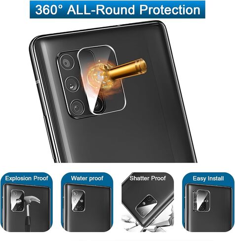 Coolpow 【3+3 عبوات】مصممة لواقي شاشة Samsung Galaxy A71 5G واقي شاشة Samsung A71 5G من الزجاج المقسى لفيلم الهاتف الخليوي 【أداة سهلة التثبيت 】صلابة 9H، فائقة الدقة، حافظة مضادة للخدش in Saudi Arabia