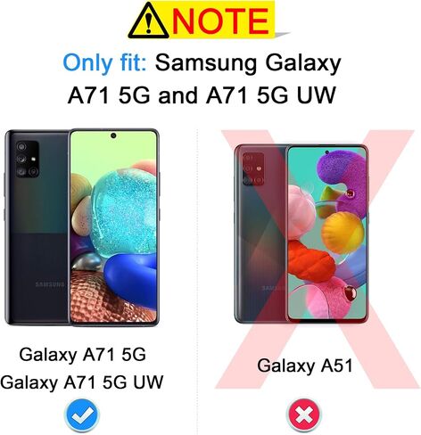 Coolpow 【3+3 عبوات】مصممة لواقي شاشة Samsung Galaxy A71 5G واقي شاشة Samsung A71 5G من الزجاج المقسى لفيلم الهاتف الخليوي 【أداة سهلة التثبيت 】صلابة 9H، فائقة الدقة، حافظة مضادة للخدش in Saudi Arabia