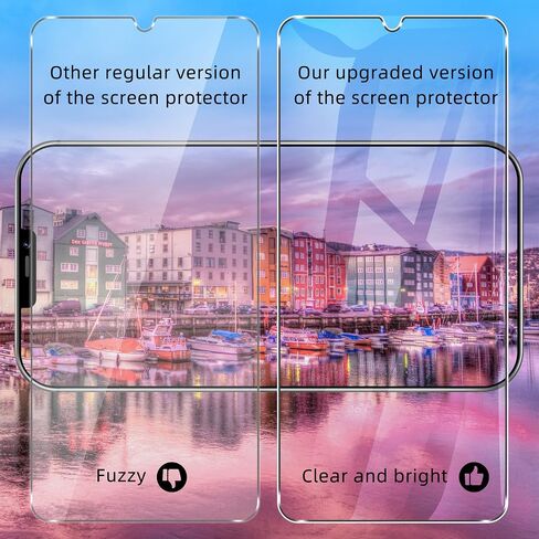 [3 Pack] UniqueMe Screen Protector for Samsung Galaxy A32 5G / A12 4G Tempered Glass, 9H Hardness [Case Friendly] [Alignment Frame Easy Installation] High Definition Bubble Free in Saudi Arabia