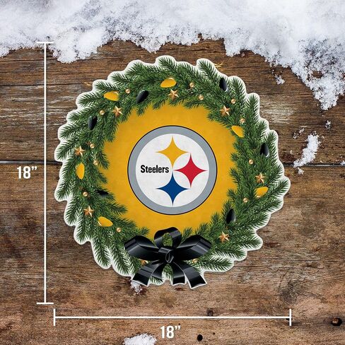 راية على شكل إكليل كرة القدم من Rico Industries NFL - ديكور المنزل وغرفة المعيشة - لباد ناعم EZ للتعليق in Kuwait