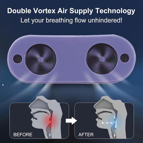 Electric Anti snoring Devices, Snore Stopper with Double Eddy Current for Comfort & Easy Breathing, Effective Snoring Solution for Men & Women All Nose Shaped to Improve Sleep, Purple, 1pcs in Kuwait