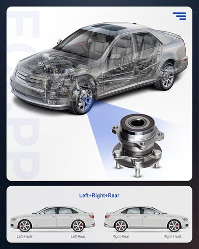 ECCPP Replacement for Pair of 2 New Complete Rear Wheel Hub Bearing Assembly for Subaru Outback Impreza Forester Legacy 2008 2009 2010 2011 2012 2013 5 Lugs w/ABS 512401 x2 in Saudi Arabia