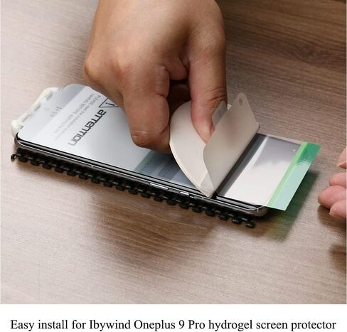 واقي شاشة Ibywind لهاتف OnePlus 9 5G، مع قطعتين من الزجاج المقسى، قطعة واحدة من واقي عدسة الكاميرا، قطعة واحدة من طبقة ألياف الكربون الداعمة [قارئ بصمات الأصابع، سهل التركيب] in Kuwait