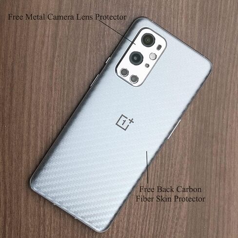 واقي شاشة Ibywind لهاتف OnePlus 9 5G، مع قطعتين من الزجاج المقسى، قطعة واحدة من واقي عدسة الكاميرا، قطعة واحدة من طبقة ألياف الكربون الداعمة [قارئ بصمات الأصابع، سهل التركيب] in Kuwait