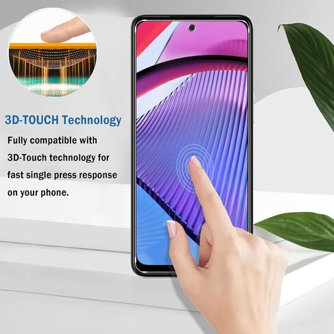 عبوتان متوافقتان مع واقي شاشة Motorola Moto G54/ G54 Power 5G، تغطية كاملة لفيلم زجاج مقوى 9H، مقاوم للخدش عالي الدقة، خالٍ من الفقاعات لواقي شاشة Motorola G54 in Kuwait