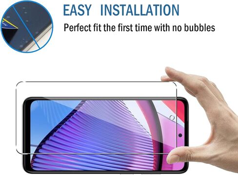 عبوتان متوافقتان مع واقي شاشة Motorola Moto G54/ G54 Power 5G، تغطية كاملة لفيلم زجاج مقوى 9H، مقاوم للخدش عالي الدقة، خالٍ من الفقاعات لواقي شاشة Motorola G54 in Kuwait