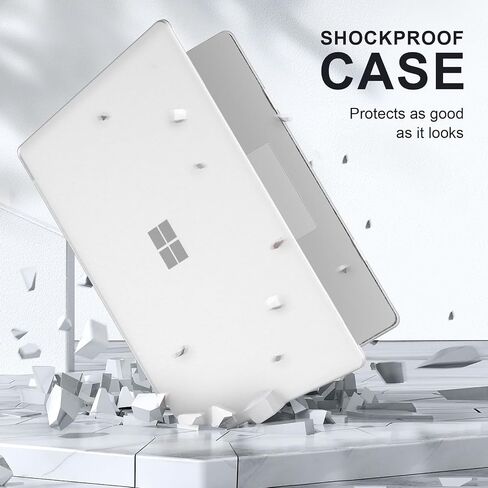iCasso Case for Microsoft Surface Laptop 5/4/3 13.5 inch 2022-2019 Release with Metal Keyboard (Models: 1951/1868), Protective Hard Shell Case & Keyboard Cover, Crystal Clear Glitter in Saudi Arabia