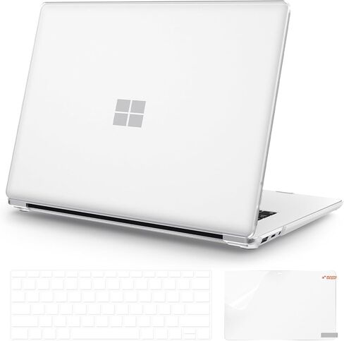 iCasso Case for Microsoft Surface Laptop 5/4/3 13.5 inch 2022-2019 Release with Metal Keyboard (Models: 1951/1868), Protective Hard Shell Case & Keyboard Cover, Crystal Clear Glitter in Saudi Arabia