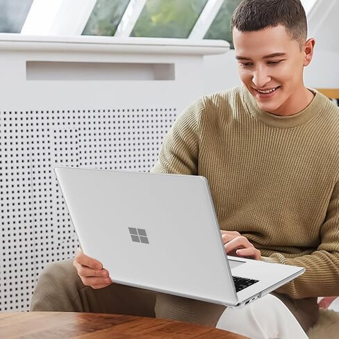 iCasso Case for Microsoft Surface Laptop 5/4/3 13.5 inch 2022-2019 Release with Metal Keyboard (Models: 1951/1868), Protective Hard Shell Case & Keyboard Cover, Crystal Clear Glitter in Saudi Arabia