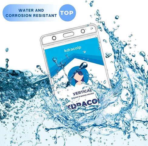 6pcs Horizontal ID Badge Holder, Clear Plastic Name Badge Holders with Waterproof Resealable, 6pcs Name Tag Holder for Lanyard, Nurses, Office and School in Saudi Arabia