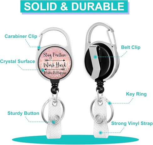 Plifal ID Badge Holder with Lanyard and Retractable Badge Reel Belt Clip, Funny Coffee Lover Key Keychain Lanyards Clip On Badge Extender Vertical ID Sleeve for Women Men in Kuwait
