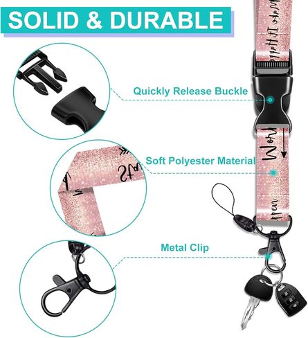 Plifal ID Badge Holder with Lanyard and Retractable Badge Reel Belt Clip, Funny Coffee Lover Key Keychain Lanyards Clip On Badge Extender Vertical ID Sleeve for Women Men in Kuwait