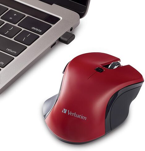 Verbatim Wireless USB-C Mouse, Red, 2.4GHz in Saudi Arabia