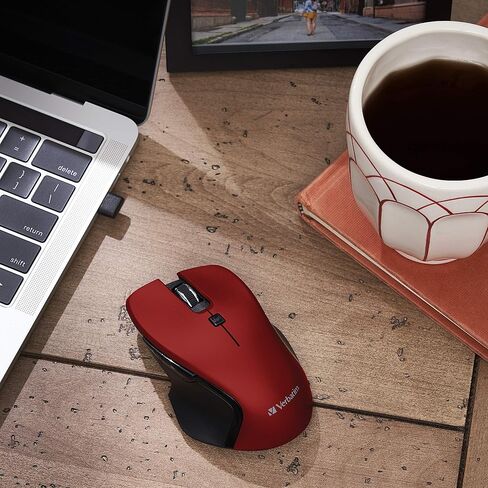 Verbatim Wireless USB-C Mouse, Red, 2.4GHz in Saudi Arabia