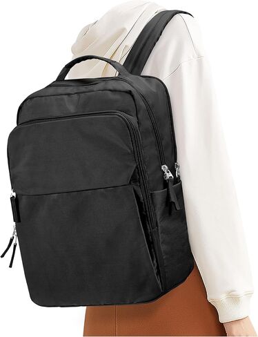 Black School Backpack for Women College Essentials Mochila Casual daypack Backpacks for Girls School Bag Laptop Computer Waterproof Lightweight Backpack with Laptop Compartment in Saudi Arabia