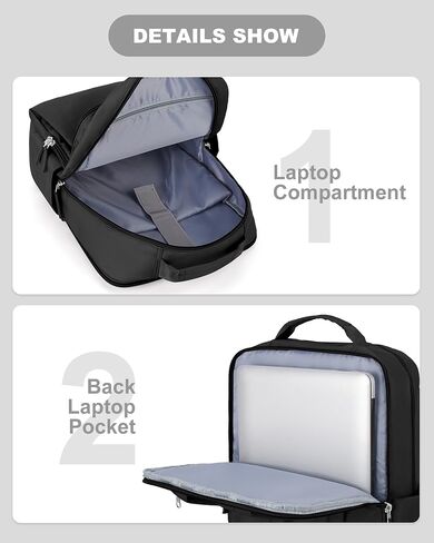 Black School Backpack for Women College Essentials Mochila Casual daypack Backpacks for Girls School Bag Laptop Computer Waterproof Lightweight Backpack with Laptop Compartment in Saudi Arabia