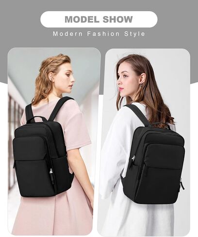 Black School Backpack for Women College Essentials Mochila Casual daypack Backpacks for Girls School Bag Laptop Computer Waterproof Lightweight Backpack with Laptop Compartment in Saudi Arabia