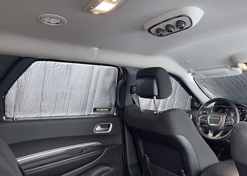 YelloPro Custom Fit Reflective Front Windshield Sunshade UV Reflector Sun Protection for 2014 2015 2016 2017 2018 2019 2020 2021 2022 2023 2024 Dodge Durango SUV in Kuwait