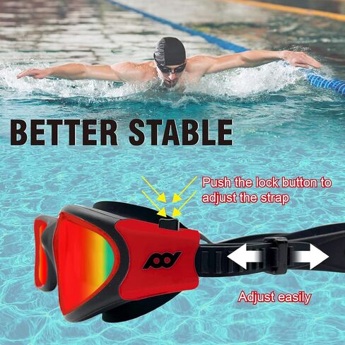 POLARS DESIGN Swim Goggles, Polarized Swimming Goggles Anti-fog for Adult Men Women in Saudi Arabia