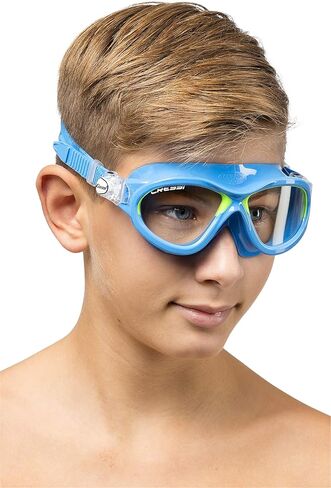 Cressi Comfortable Swim Mask for Young aged from 7 to 15 ideal for pool and outdoor | Mini Cobra: made in Italy in Saudi Arabia