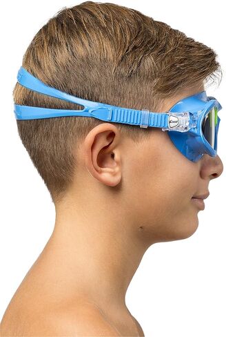 Cressi Comfortable Swim Mask for Young aged from 7 to 15 ideal for pool and outdoor | Mini Cobra: made in Italy in Saudi Arabia