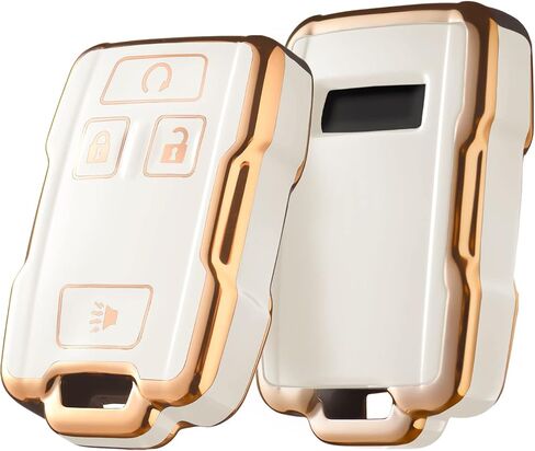 ELOHEI Key Fob Cover for Chevy, Key Fob Case Accessories Compatible with GMC Sierra Yukon Canyon Chevrolet Silverado Suburban Tahoe Colorado Premium Soft TPU 360 Degree Full Protection in Saudi Arabia