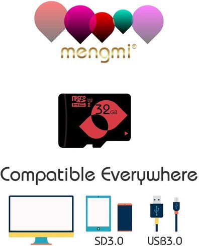 32GB Micro SD Card Class 10 microSDHC Fat32 Memory Card UHS-I(U1) with Free MicroSD Adapter（32GB U1） in Saudi Arabia