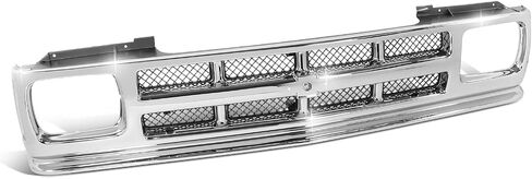 شواية شبكية من DNA MOTORING OE بتصميم فضي ماسي متوافقة مع بليزر 91-94 S10، 91-93 S10، كروم، OEM-GR-GM1200326 in Saudi Arabia