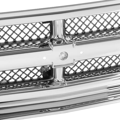 شواية شبكية من DNA MOTORING OE بتصميم فضي ماسي متوافقة مع بليزر 91-94 S10، 91-93 S10، كروم، OEM-GR-GM1200326 in Saudi Arabia