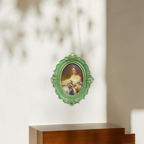 إطار صورة مقاس 5 × 7 إطار بيضاوي باروكي مقاس 7 × 5 إطارات صور زفاف مناسبة مقاس 5 × 7 باللون الذهبي لعرض الحائط والطاولة in Saudi Arabia