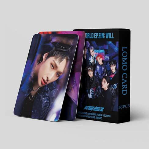 55pcs ATEEZ Photocard ATEEZ THE WORLD EP.FIN : WILL LOMO Cards ATEEZ New Album THE WORLD EP.FIN : WILL ATEEZ LOMO Cards KPOP ATEEZ Photocard Gift for Fans Daughter ATEEZ Album Cards ATEEZ Merch in Saudi Arabia