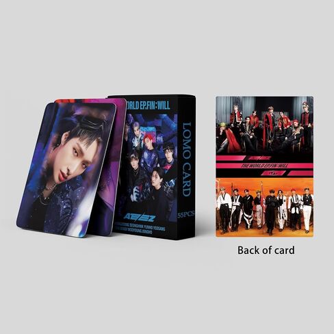 55pcs ATEEZ Photocard ATEEZ THE WORLD EP.FIN : WILL LOMO Cards ATEEZ New Album THE WORLD EP.FIN : WILL ATEEZ LOMO Cards KPOP ATEEZ Photocard Gift for Fans Daughter ATEEZ Album Cards ATEEZ Merch in Saudi Arabia