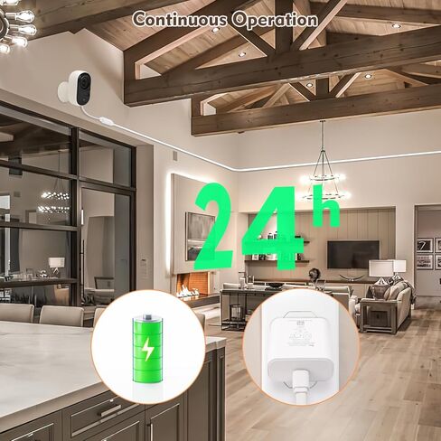 كابل تمديد طاقة بطول 16.4 قدم/5 متر متوافق مع كاميرا Arlo Essential Indoor 2K الأمنية (الجيل الثاني)، كابل شحن خارجي مقاوم للطقس لكاميرا Arlo Essential، سلك طاقة مسطح - أبيض in Kuwait