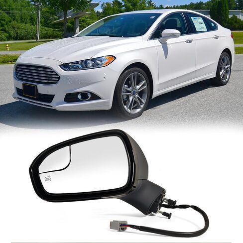 مرآة الباب الجانبية للراكب الأيمن تناسب 2013-2016 فورد فيوجن سيدان S SE SE Hybrid | مصباح إشارة داخلي بالطاقة المُدفأة، مصابيح البركة، استبدال يدوي قابل للطي: DS7Z17682BA in Saudi Arabia