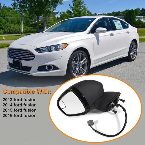 مرآة الباب الجانبية للراكب الأيمن تناسب 2013-2016 فورد فيوجن سيدان S SE SE Hybrid | مصباح إشارة داخلي بالطاقة المُدفأة، مصابيح البركة، استبدال يدوي قابل للطي: DS7Z17682BA in Saudi Arabia