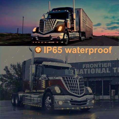 DT 4pcs 2 Inch Round Amber LED IP65 Waterproof LED Side Marker Clearance Light in Saudi Arabia