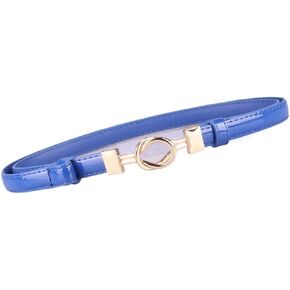 HBJWOV Women's Belt with Loop Buckle Adjustment Belt Women's Versatile Dress Decoration Thin Belt(Blue) in Kuwait