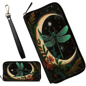 محافظ المعصم للنساء، محفظة السيدات محفظة مخلب مع حزام المعصم القابل للإزالة الرمز البريدي حول حامل بطاقة سعة كبيرة جيب النقدية محفظة الهاتف المحمول حقيبة المعصم السفر، موجات الفن الياباني in Kuwait