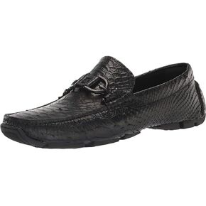 Donald J Pliner Men's Dacio Driver Driving Style Loafer, Black-Snake Print Leather, 15 in Kuwait