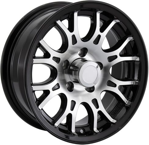 RecPro RV T16 Aluminum Wheel | Black Metal Rim | 14" x 5.5" | 4.5" BP | Intended for Towables in Saudi Arabia